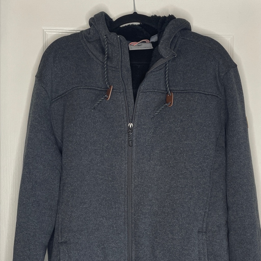 Men's Gray Hooded Sweater Rugged Elements